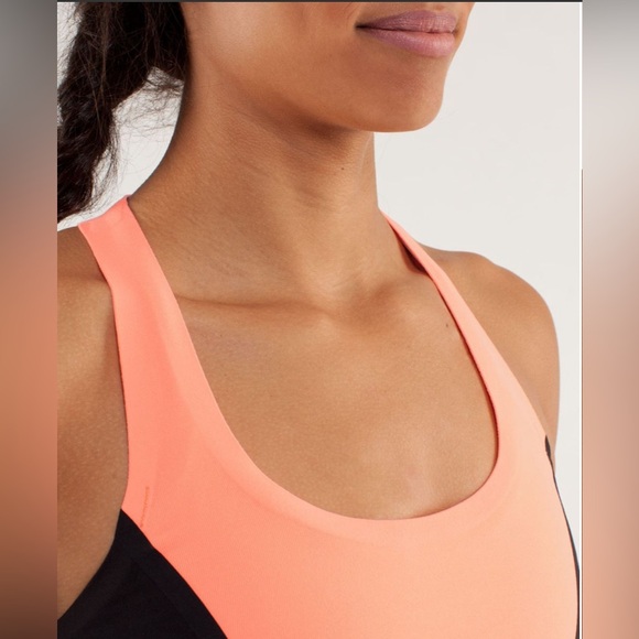 Lululemon Surf Cool Racerback Bonded Pop Orange and Black Tank Top 6 - Picture 8 of 9